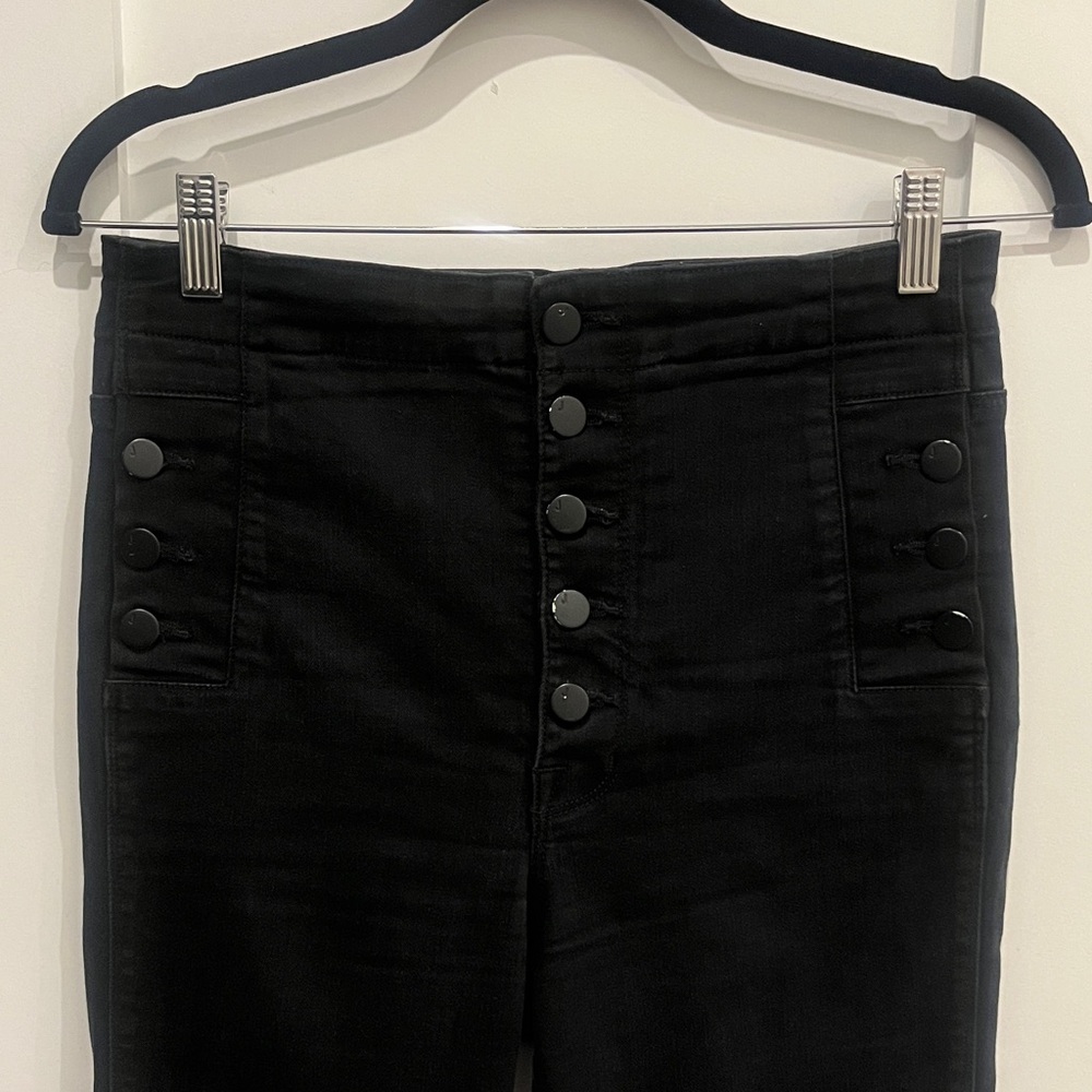 JBrand Black High-Waisted Button-Up Women Jeans